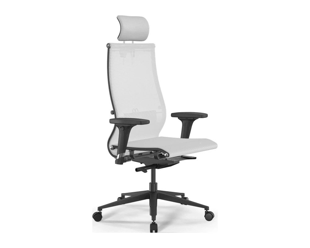 Кресло SynchroSit 10 B2-107D M23.B11.G19.W02 (с подголовником) Сетка, Белый