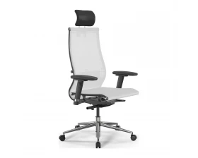 Кресло SynchroSit 10 B2-107D M23.B23.G18.W02 (с подголовником, подл.2) Сетка, Белый images