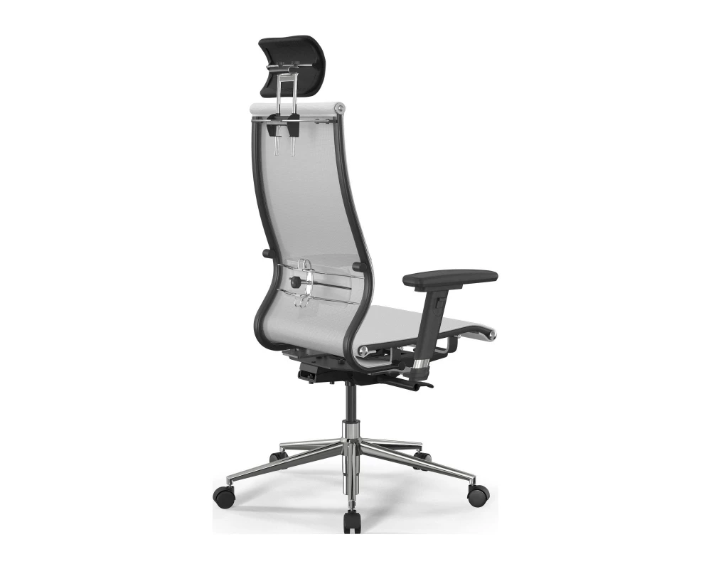 Кресло SynchroSit 10 B2-107D M23.B23.G18.W02 (с подголовником, подл.2) Сетка, Белый