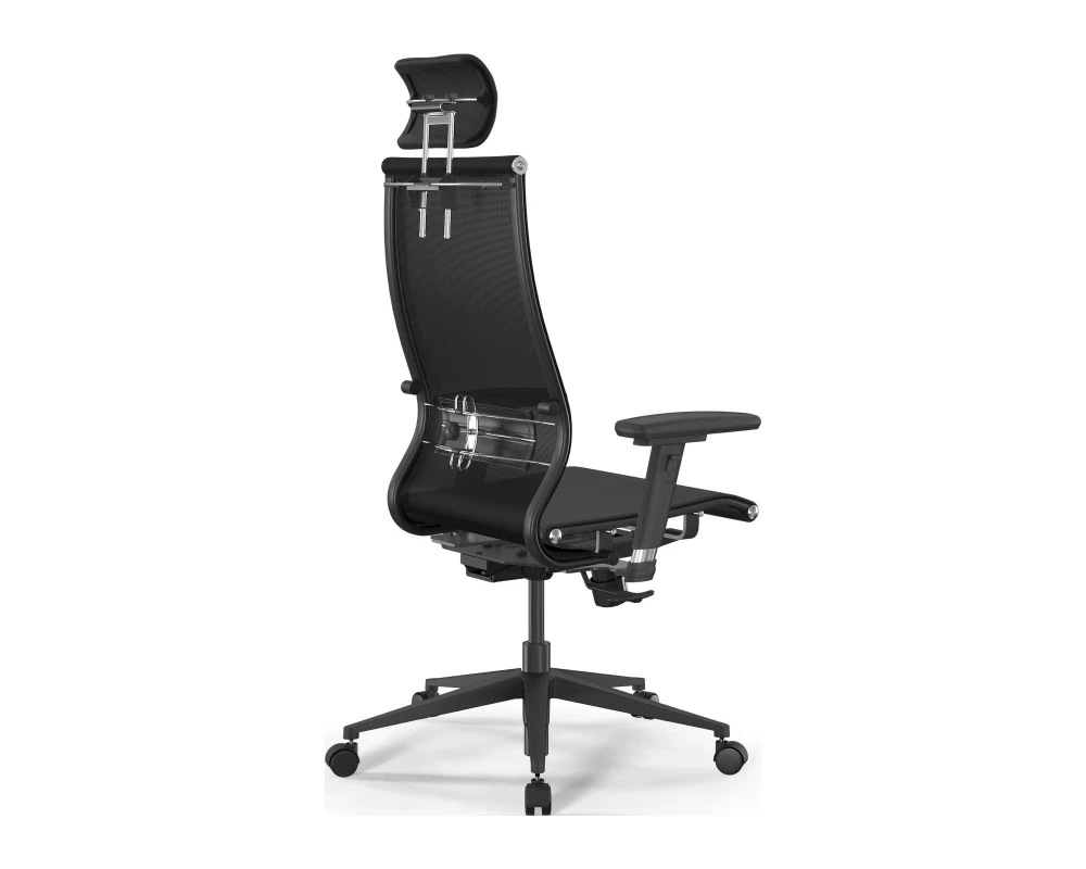 Кресло SynchroSit 10 B2-189D M25.B11.G19.W02 (с подголовником, подл.2) Сетка, Черный