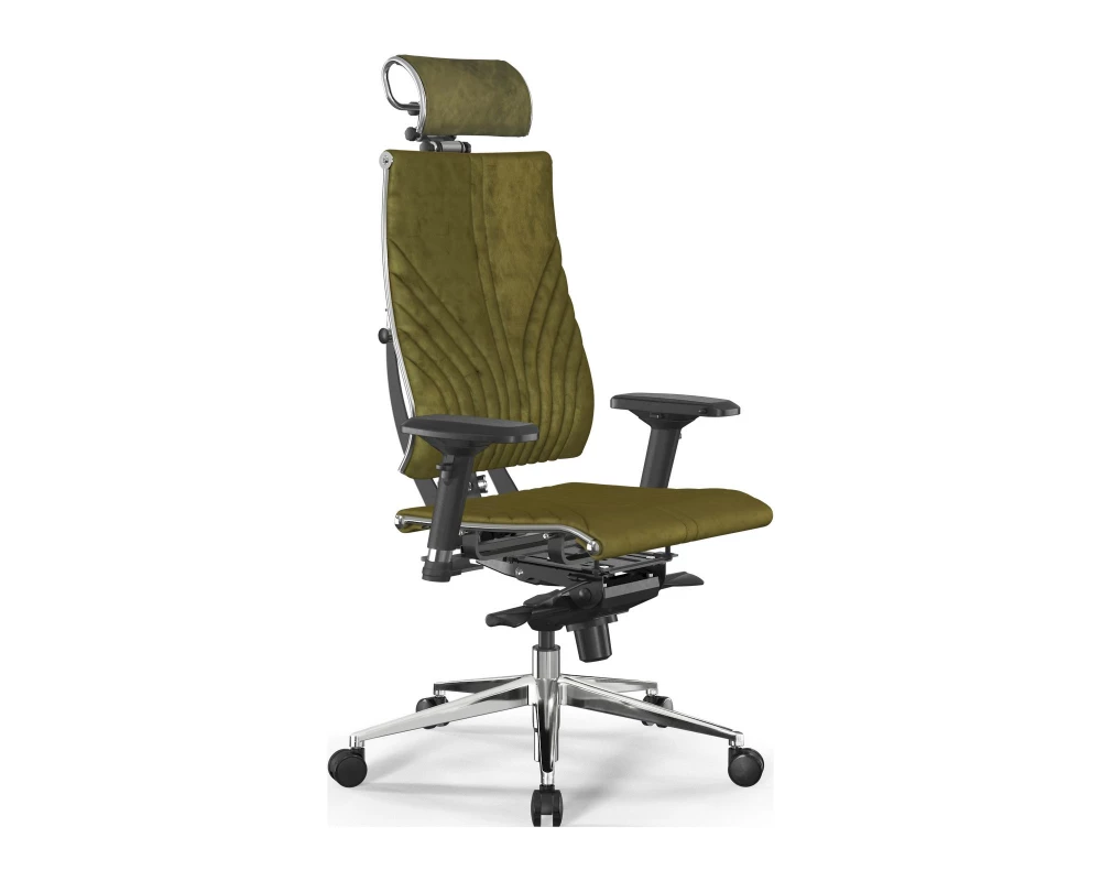 Кресло Y 4DF B2-12D M06.B35.G11.W03 Велюр, Оливковый