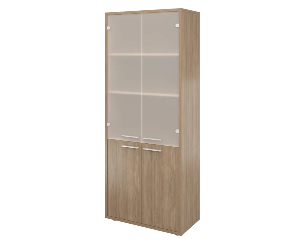 Шкаф высокий 800х400х1980 стекло сатин Дублин