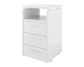 Тумба приставная (3 ящика с полкой и замком) 450х450х750 Дублин images