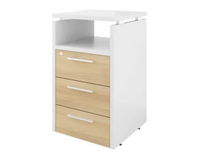 Тумба приставная (3 ящика с полкой и замком) 450х450х750 Дублин images