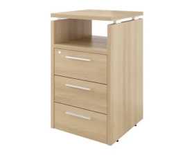 Тумба приставная (3 ящика с полкой и замком) 450х450х750 Дублин images