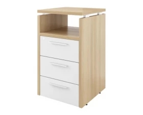 Тумба приставная (3 ящика с полкой и замком) 450х450х750 Дублин images