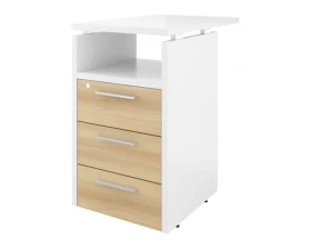 Тумба приставная (3 ящика с полкой и замком) 450х700х750 Дублин images