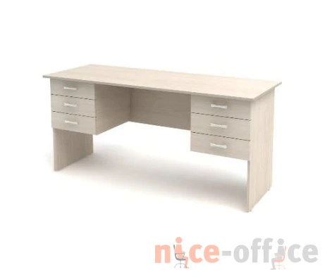 Стол 2-тумбовый 6 ящиков (1600х600х750) СК28 Канц