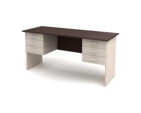 Стол 2-тумбовый 6 ящиков (1600х600х750) СК28 Канц images