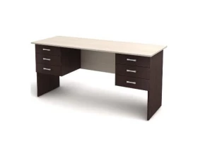 Стол 2-тумбовый 6 ящиков (1600х600х750) СК28 Канц images