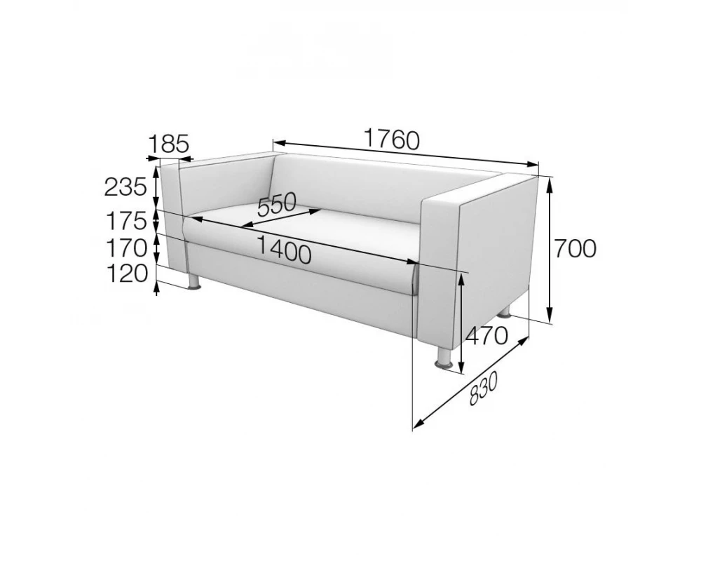 Диван 3-местный ALE3 Алекто MVK
