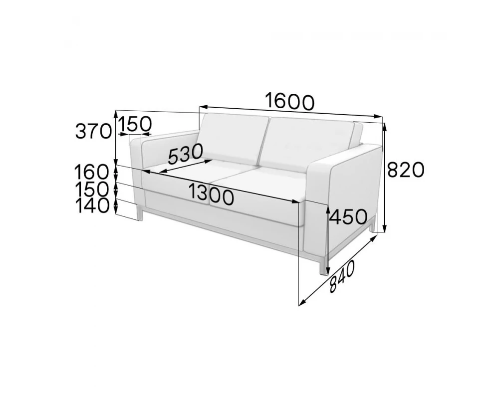 Диван 2-местный Ben2-2 Бентли MVK