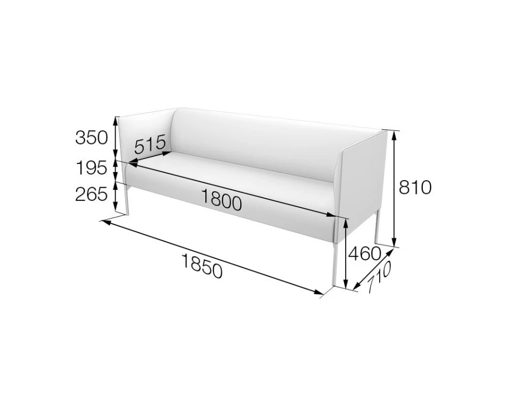 Диван 3-местный Brd3-2 Бридж MVK