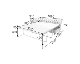 Модуль 3-местный раскладной правый ChL3R-r Честер-Люкс MVK images