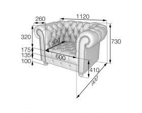 Кресло CH1 Честер MVK images