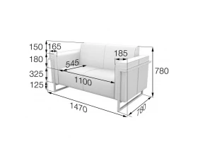 Диван 2-местный Dk2 Дакар MVK images
