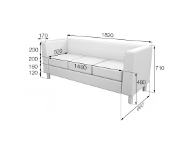 Диван 3-местный Dm3-2 Домино MVK images