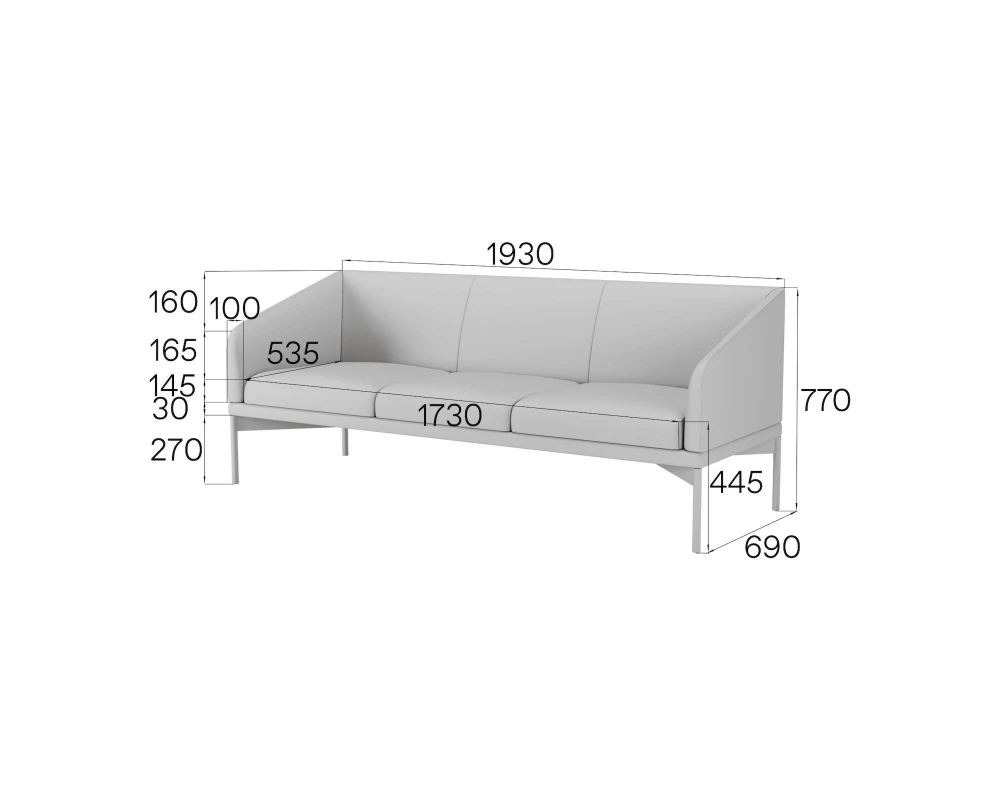 Диван 3-местный Dr3-2 Дрим MVK