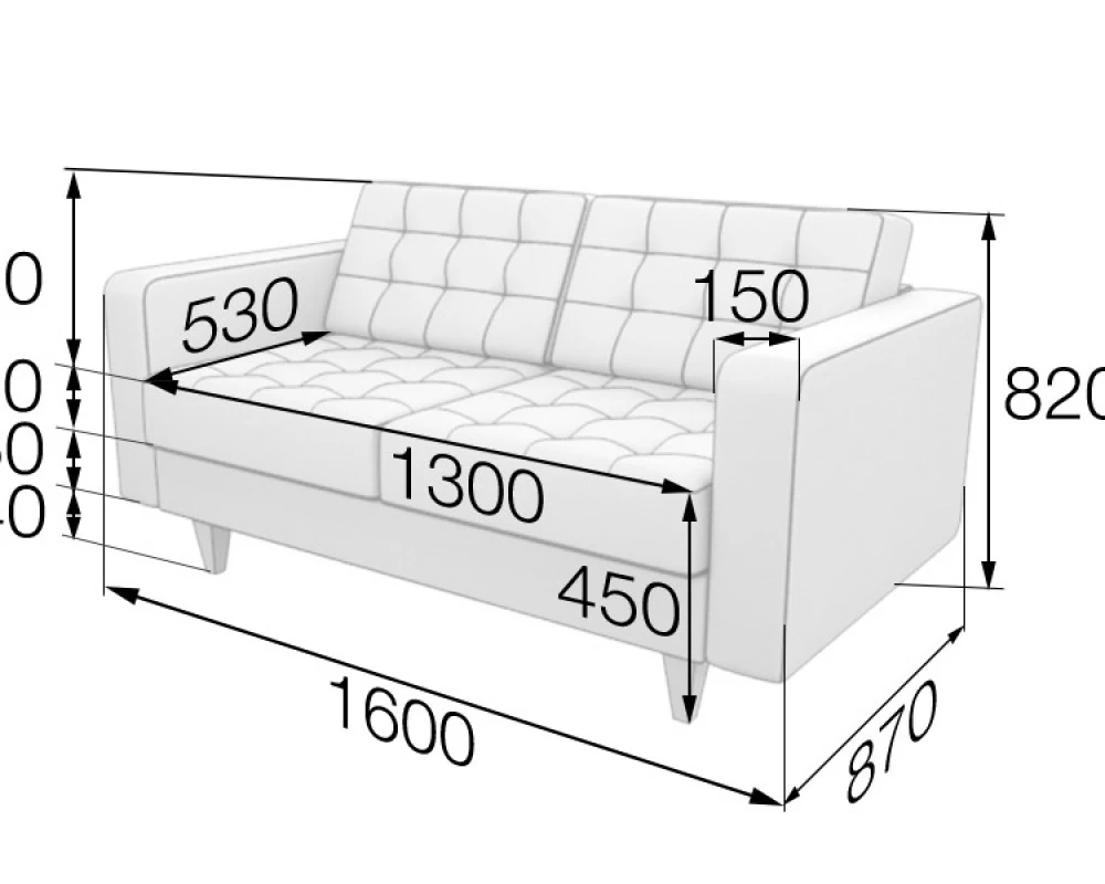 Диван 2-местный Kos2-2 Космо MVK