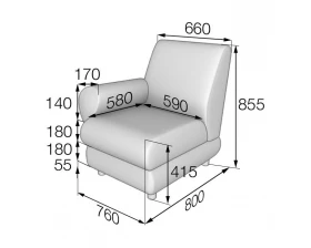 Модуль 1-местный правый M1R-1 Матрикс MVK images
