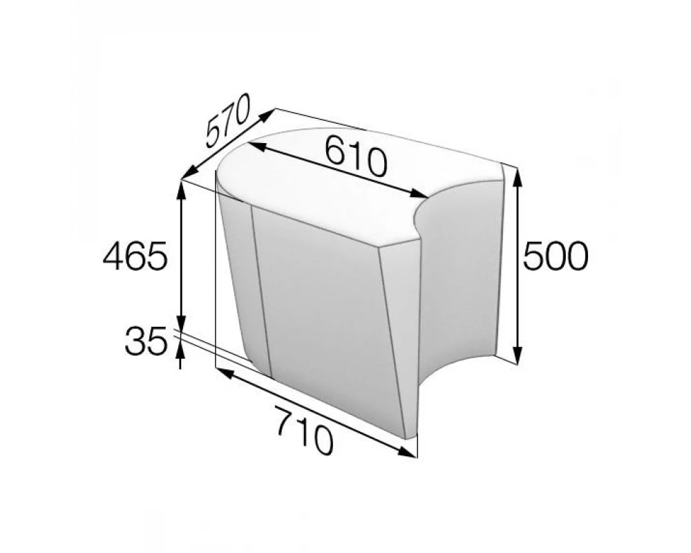 Модуль 1-местный крайний Mol1-1 Молекула MVK