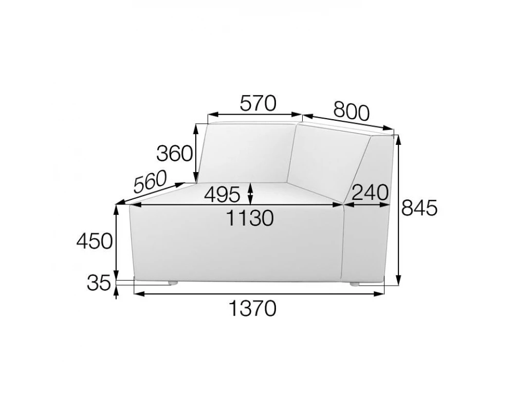 Модуль 1-местный левый Or-2L Оригами MVK