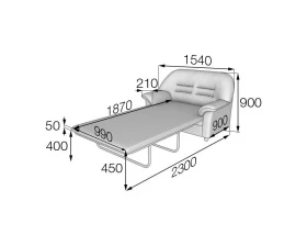 Диван 2-местный раскладной P2-r Премьер MVK images