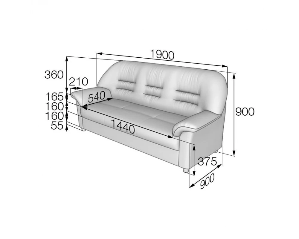 Диван 3-местный P3-2 Премьер MVK