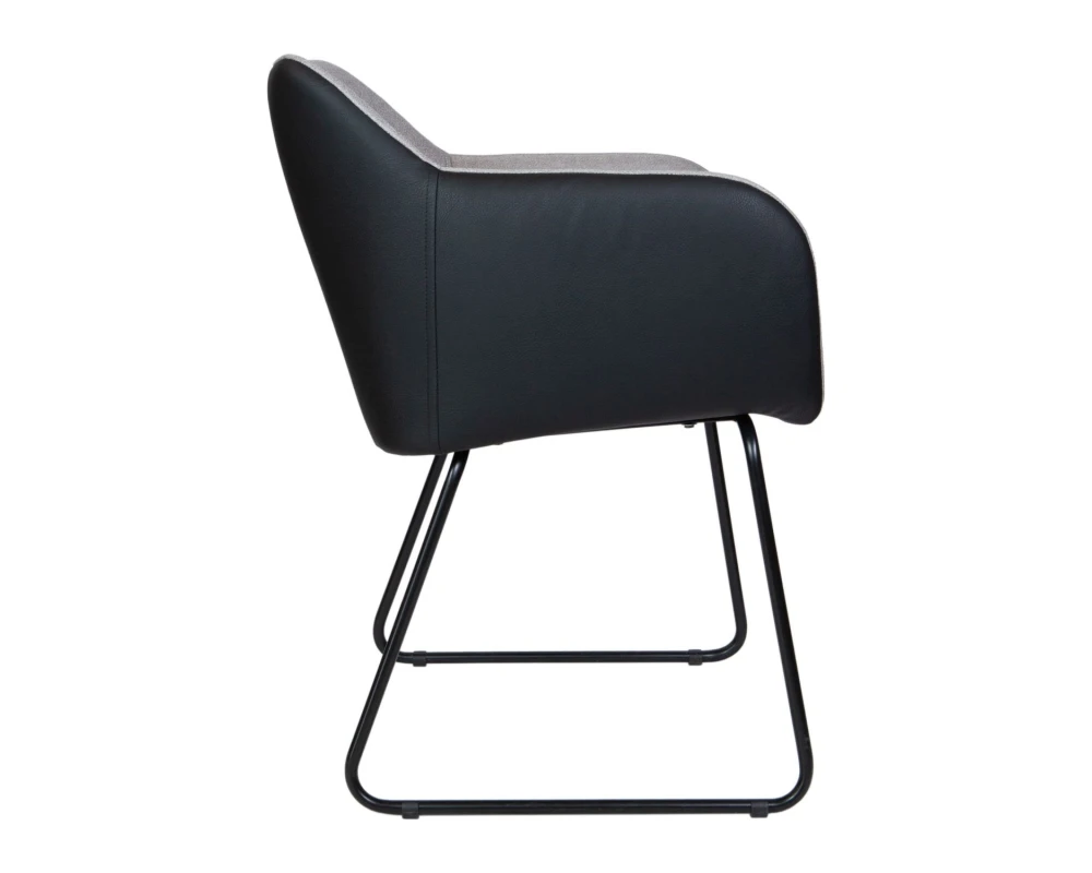 Кресло Norden Браво / Bravo Экокожа/Ткань, Серый/Черный