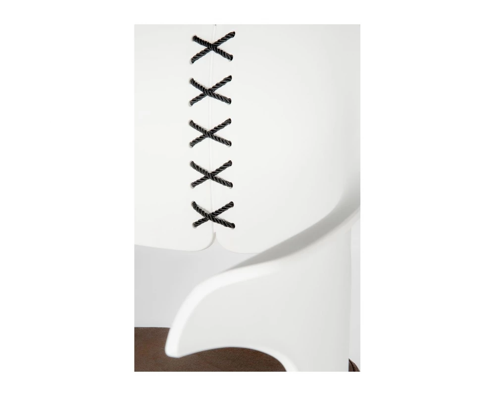 Стул Norden Cool Экокожа, Белый/Коричневый