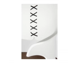 Стул Norden Cool Экокожа, Белый/Коричневый images