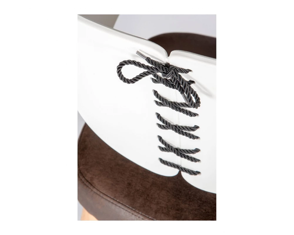 Стул Norden Cool Экокожа, Белый/Коричневый