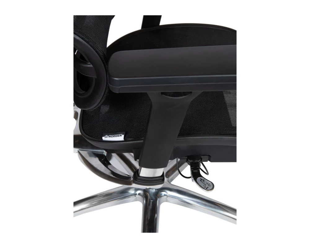 Кресло Norden Kron aluminium black Сетка, Черный