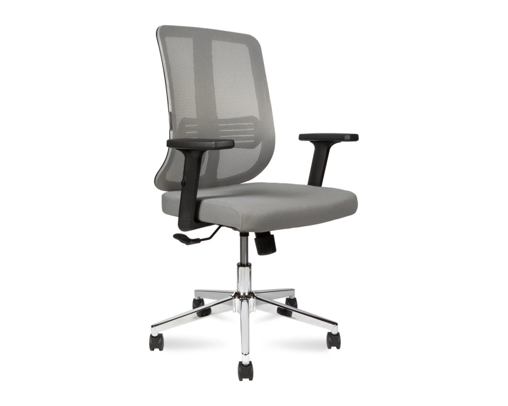 Кресло Norden Tema Сhrome LB Сетка/ Ткань, Серый