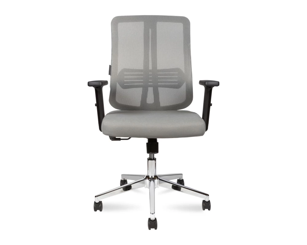 Кресло Norden Tema Сhrome LB Сетка/ Ткань, Серый