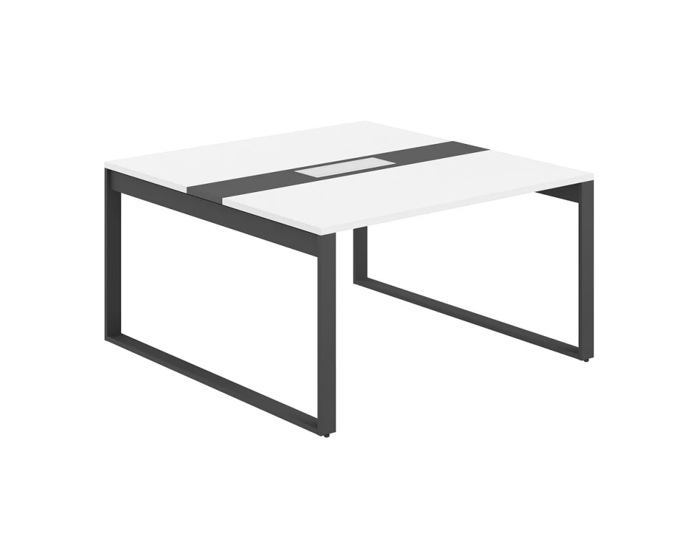 Стол для переговоров составной 1400х1438х750 Аллегро / Allegro Антрацит/Белый/Антрацит