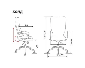 Кресло Norden Бонд Экокожа, Черный images
