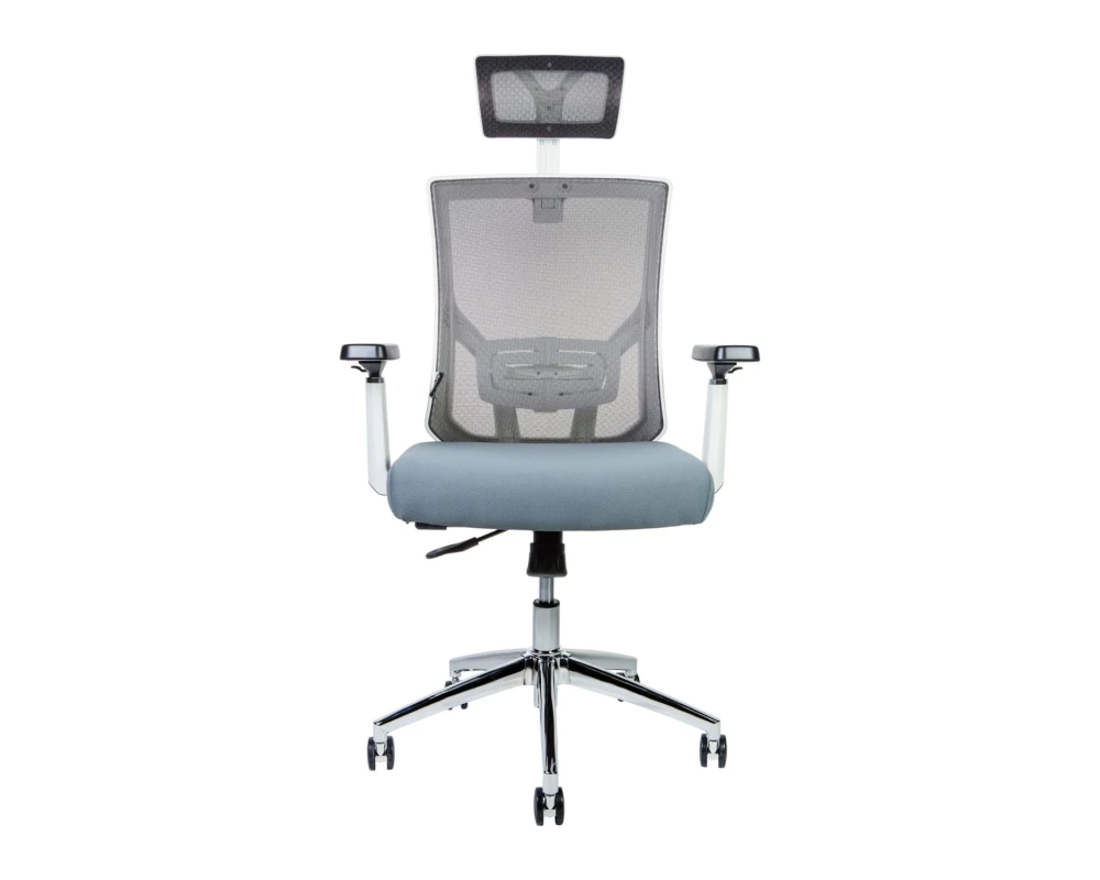 Кресло Norden Гарда SL white Сетка/Ткань, Серый