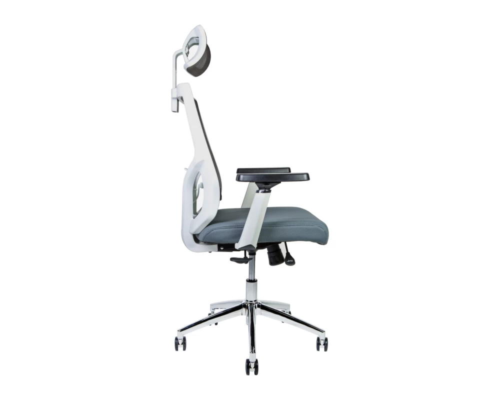 Кресло Norden Гарда SL white Сетка/Ткань, Серый