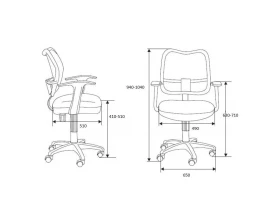 Кресло Norden Интер LB Сетка/Ткань, Черный images