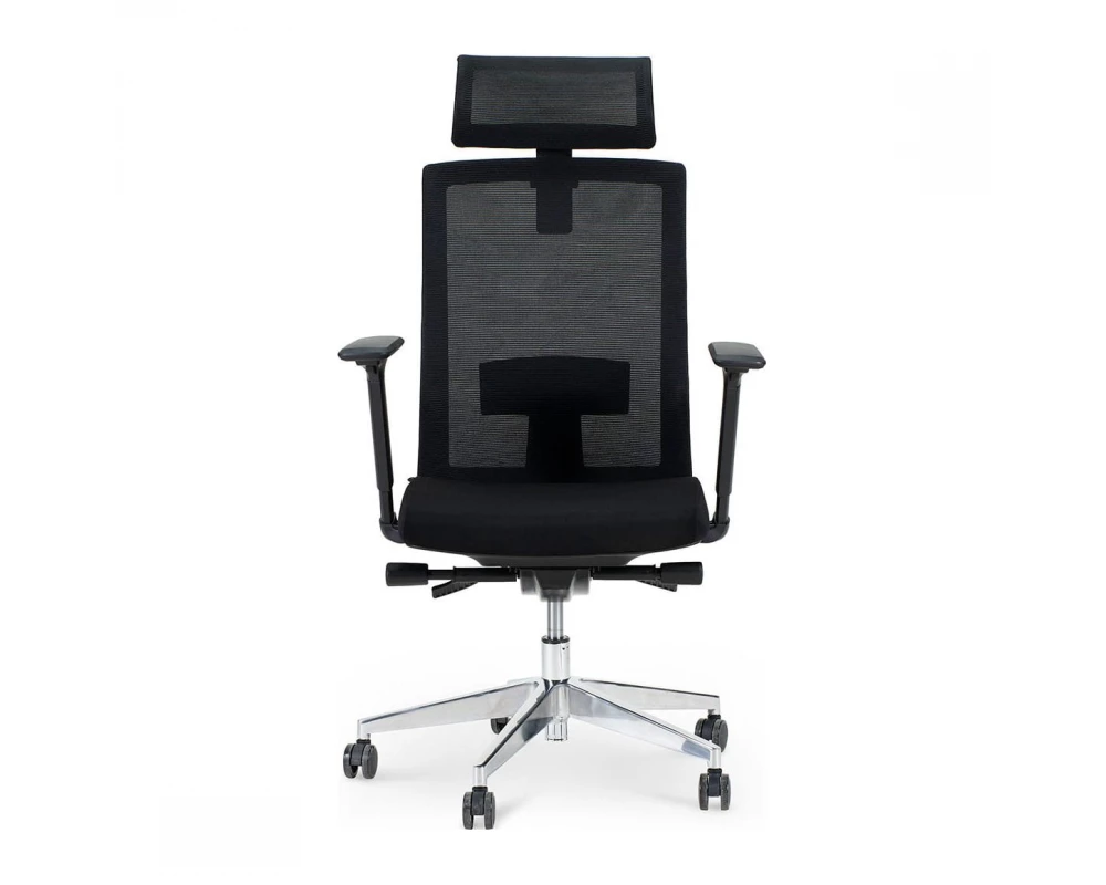 Кресло Norden Партнер aluminium Сетка/Ткань, Черный