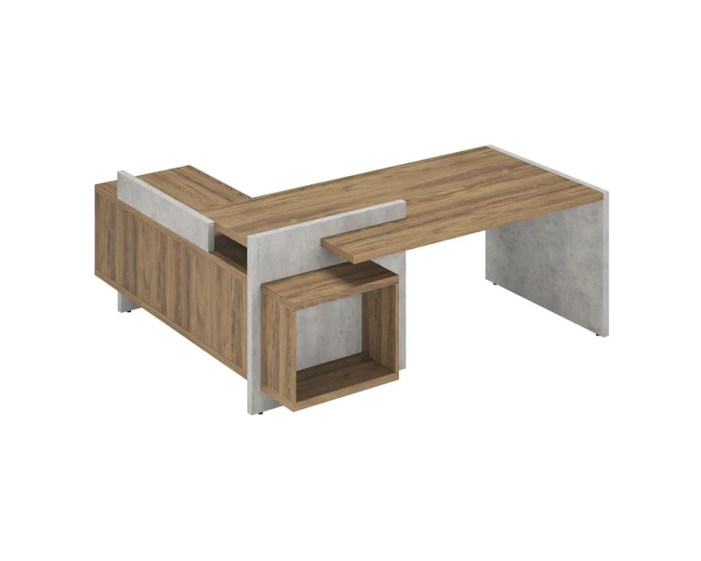 Стол правый 2000x1798x840 Вуд Стоун / Wood&Stone