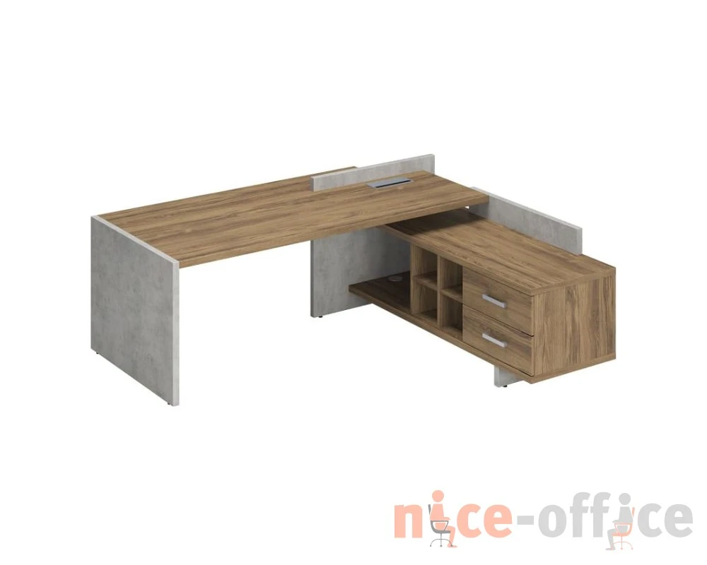 Стол правый 2200x1996x840 Вуд Стоун / Wood&Stone