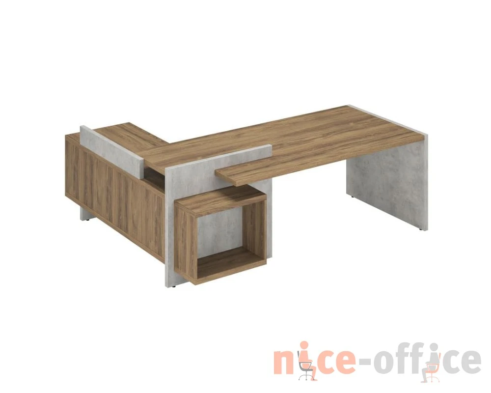 Стол правый 2200x1996x840 Вуд Стоун / Wood&Stone