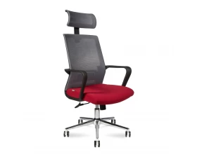 Кресло Norden Интер хром Сетка/Ткань, Красный images