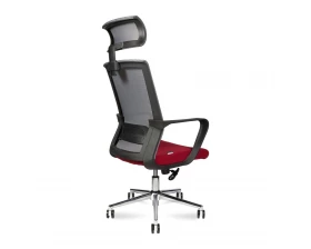 Кресло Norden Интер хром Сетка/Ткань, Красный images