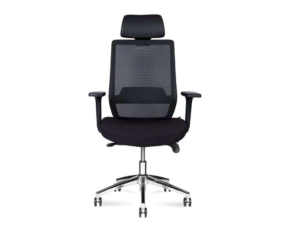 Кресло Norden Mono chrom Сетка/Ткань, Черный