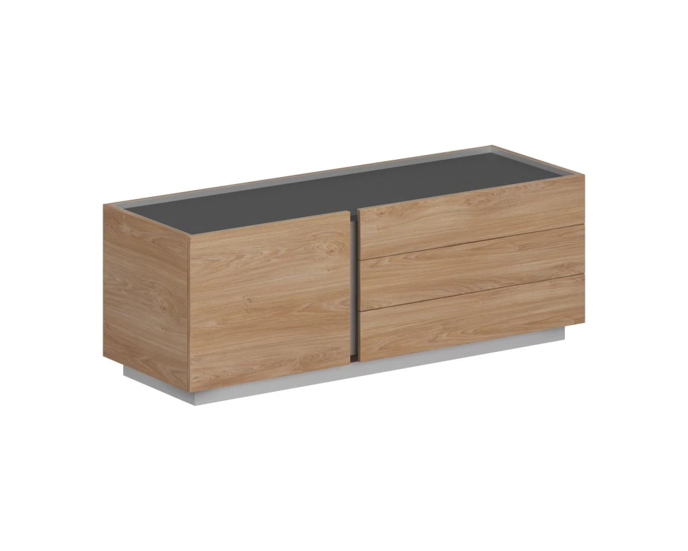 Тумба опорная приставная 160 правая Оливер / Oliver Гикори натуральный