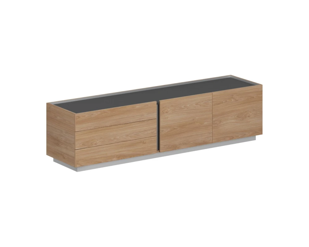 Тумба опорная приставная 220 левая Оливер / Oliver Гикори натуральный