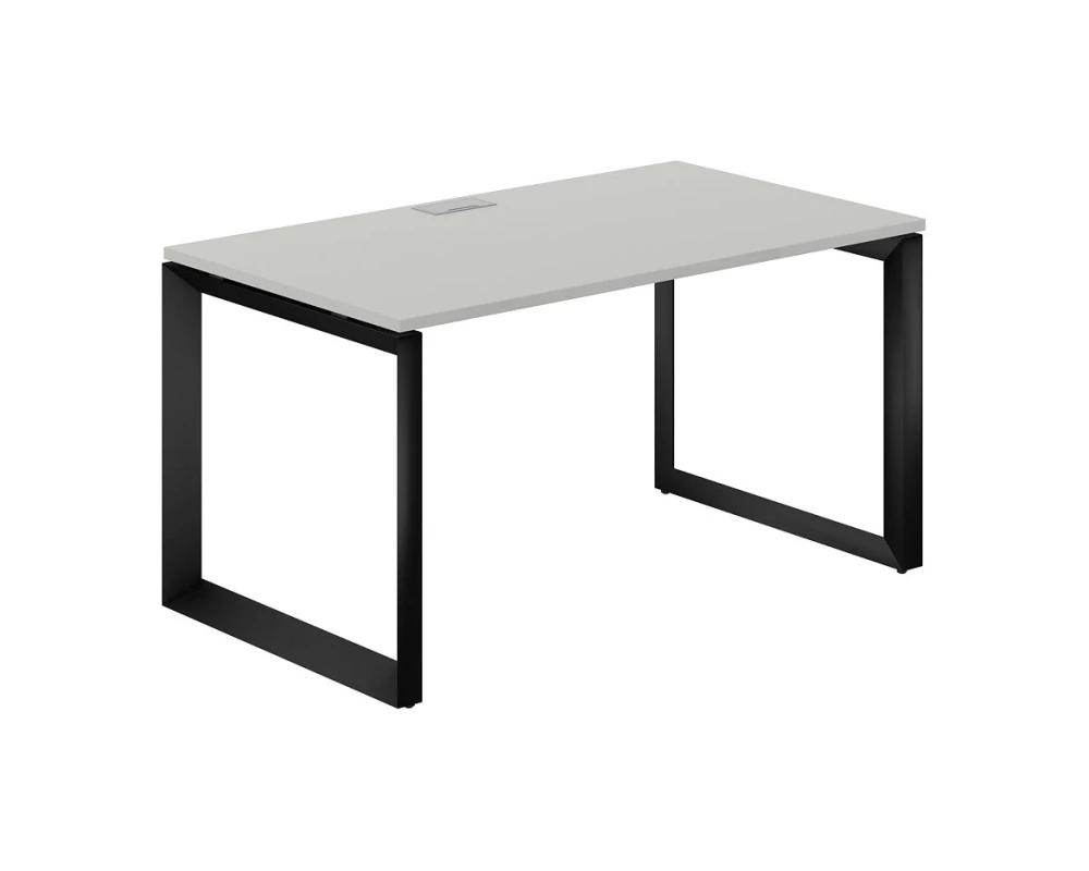 Стол на О-образном каркасе 1400x800x750 Prizma (nd) Серый бархат/Черный